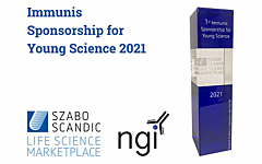 Immunis Sponsorship for Young Science Trophäe, NGI und Szabo-Scandic Logo