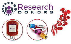 Research Donors logo - blood and blood products