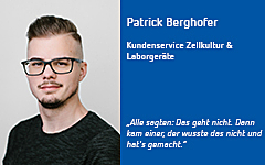 Neuzugang im Kundenservice Patrick Berghofer 