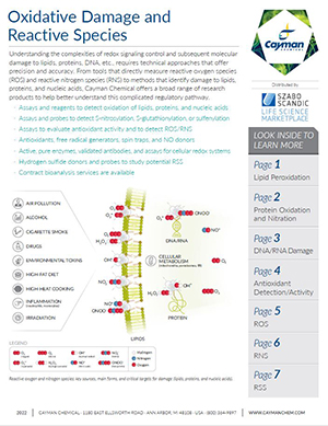 Cayman Chemical Oxidative Damage and Reactive Species